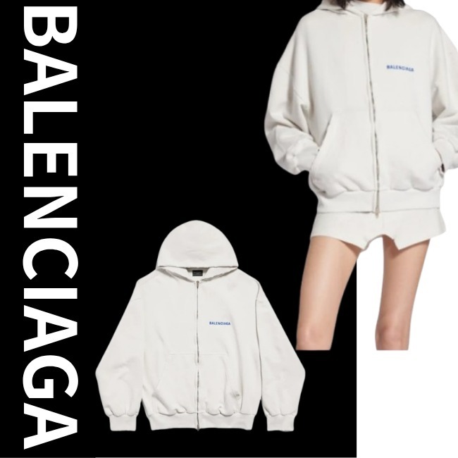 関税込☆New【BALENCIAGA】バックジップアップ フーディー