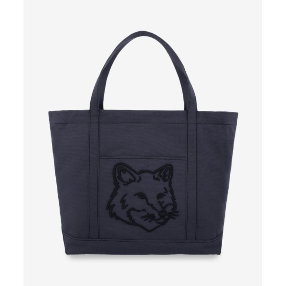 ★MAISON KITSUNE★ Fox Head Large Tote Bag Slate Grey LW0510
