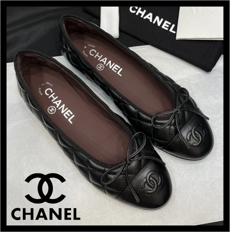 キルティングがキュート♪【CHANEL】バレリーナ シューズ