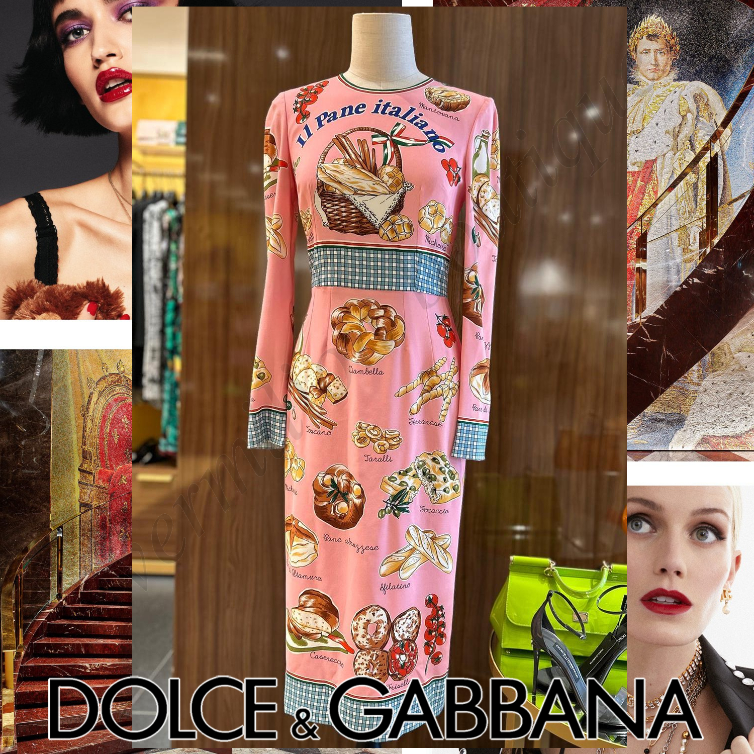 Dolce & Gabbana グラフィックプリント ミディドレス ワンピース