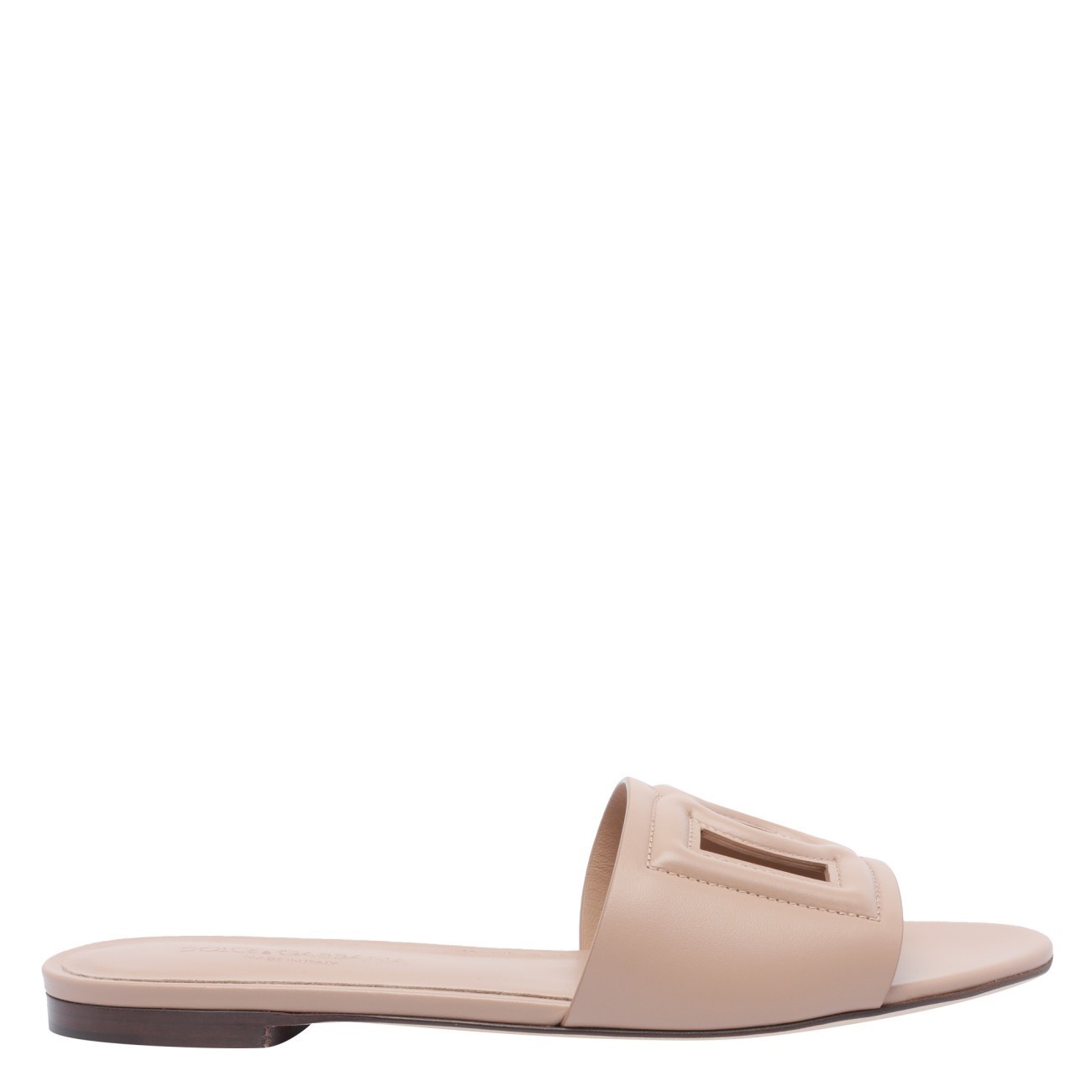 サンダル・ミュール DOLCE&GABBANA DG LOGO LEATHER SLIDES