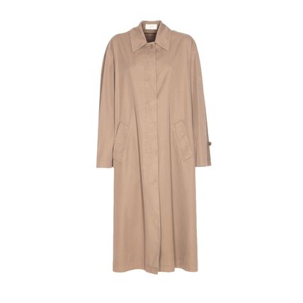 コート 25ss THE ROW ROCCO COAT 9037W3670TAU Rocco Coat Beige in Cotton and Cashmere – The Row