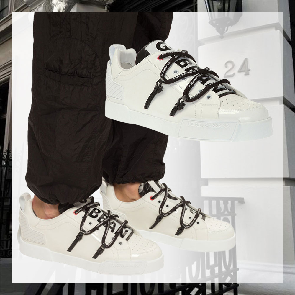 Dolce & Gabbana WHITE 'PORTOFINO' SNEAKERS スニーカー ロゴ