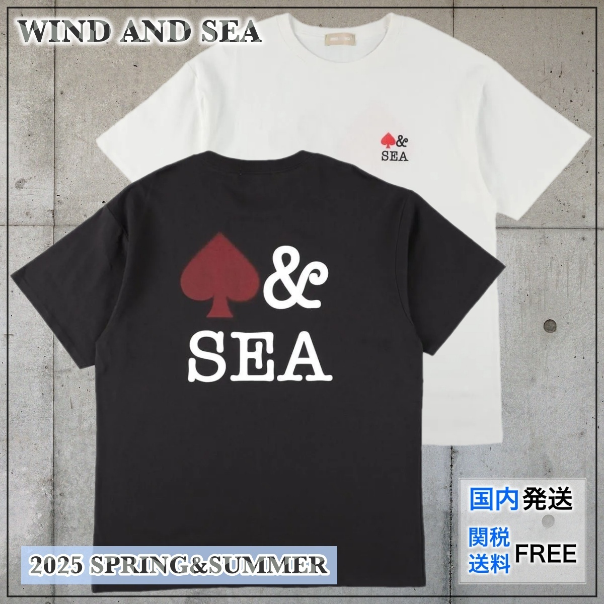 【国内買付】WIND AND SEA BACK LOGO S/S TEE SPADE Tシャツ