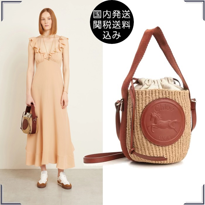 国内発関税送料込 Chloe Horse Medal スモール バスケットバッグ