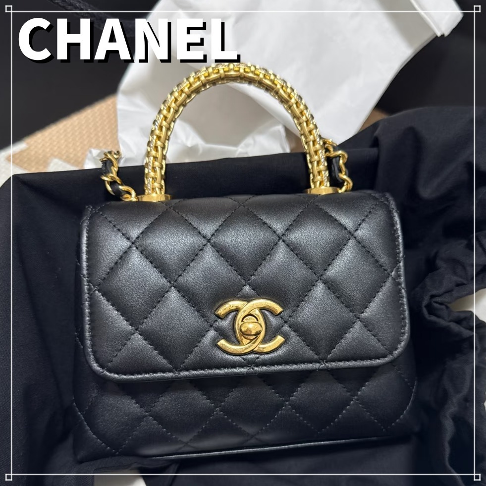 【極上レザーの輝き】CHANEL ココハンドル ミニ マトラッセ