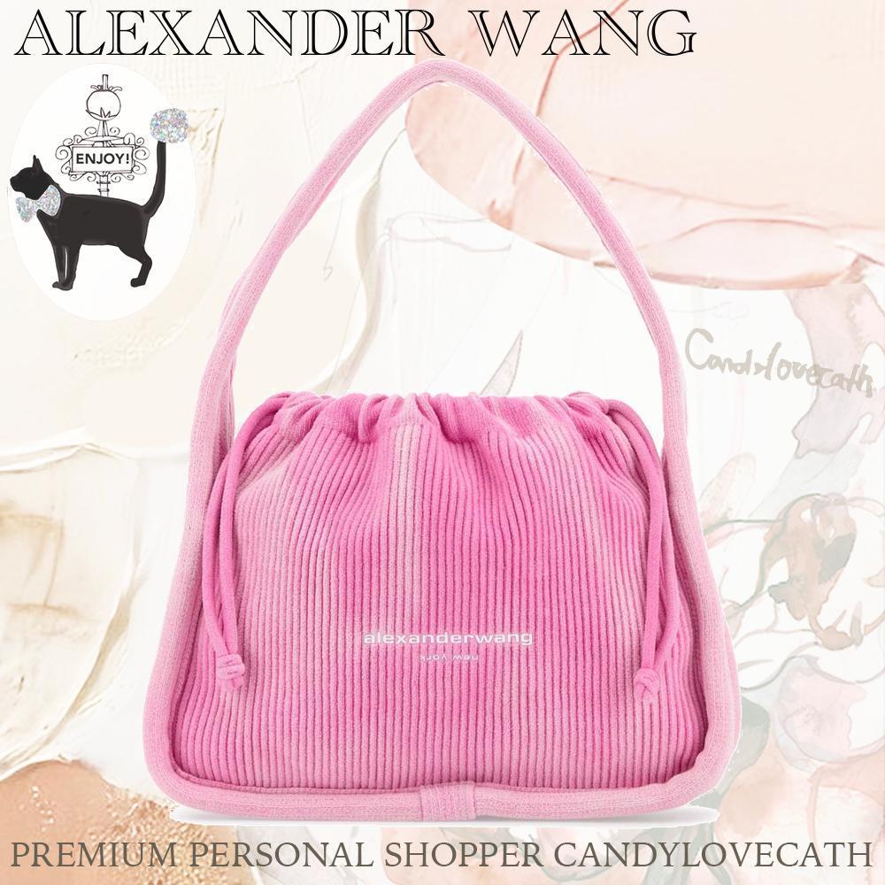 トートバッグ ALEXANDER WANG Pink Corduroy Small Ryan Handbag