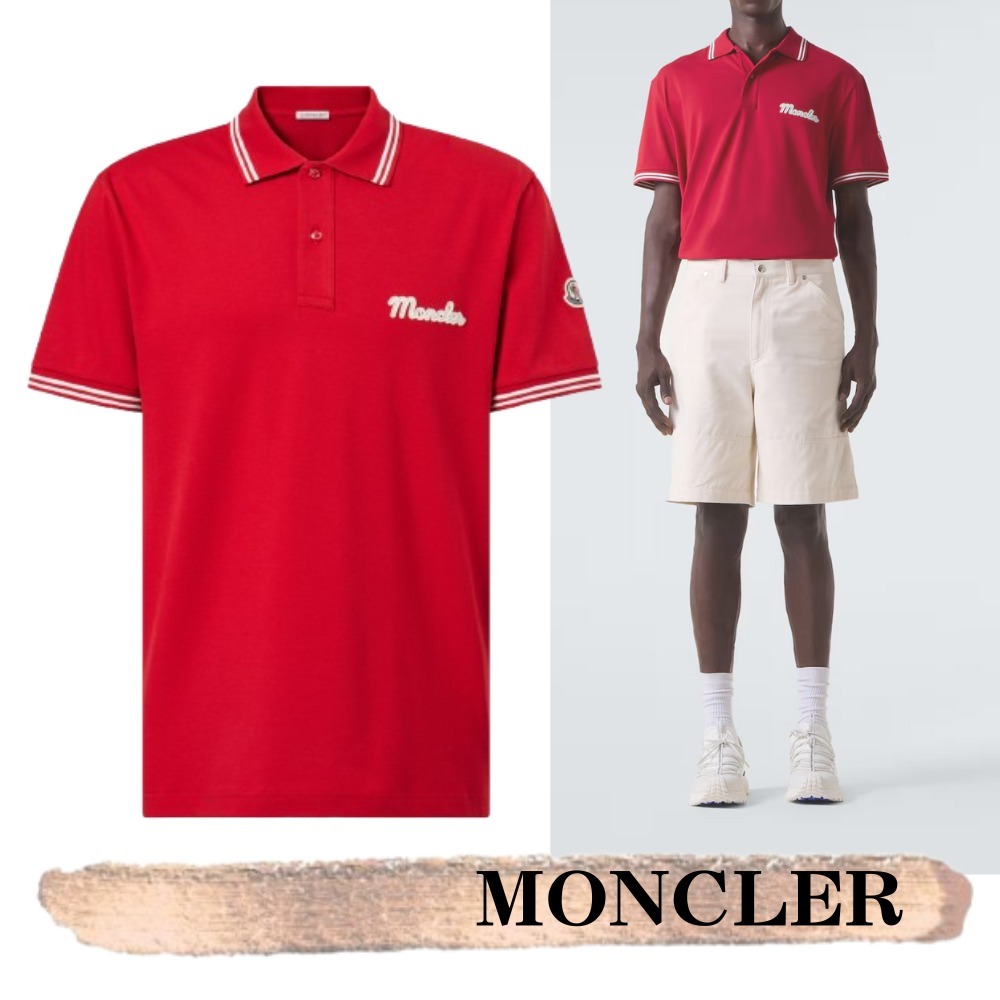 MONCLER☆関税込み☆ロゴコットンピケポロシャツ