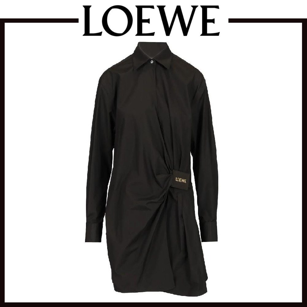 【関税込＆追跡】LOEWE 長袖ラップシャードレス