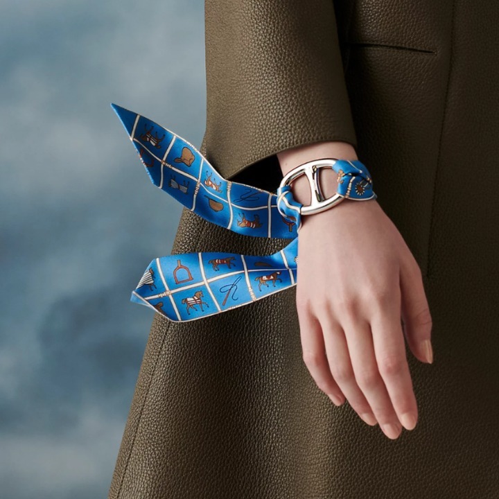 《上質な煌めき☆》HERMES スカーフリング シェーヌダンクル