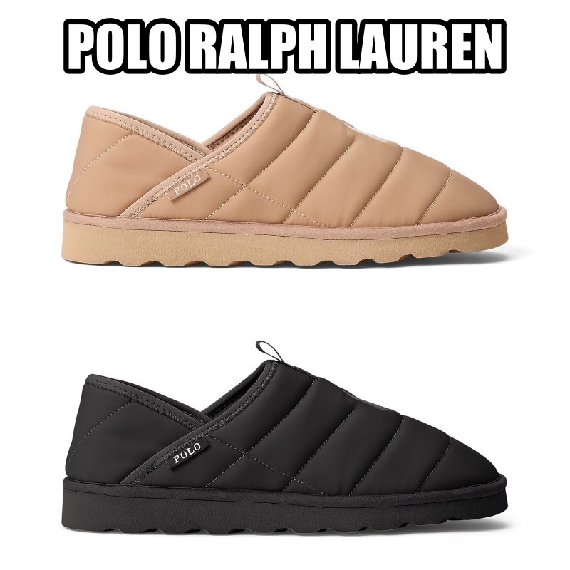 【送関込】POLO RALPH LAUREN ロゴ スリッポン キルティング