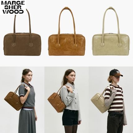 ★韓国人気★MARGE SHERWOOD★SOFT BOSTON★ショルダーバック★ Margesherwood ] / ☆ SOFT BOSTON / black plain (MARGE