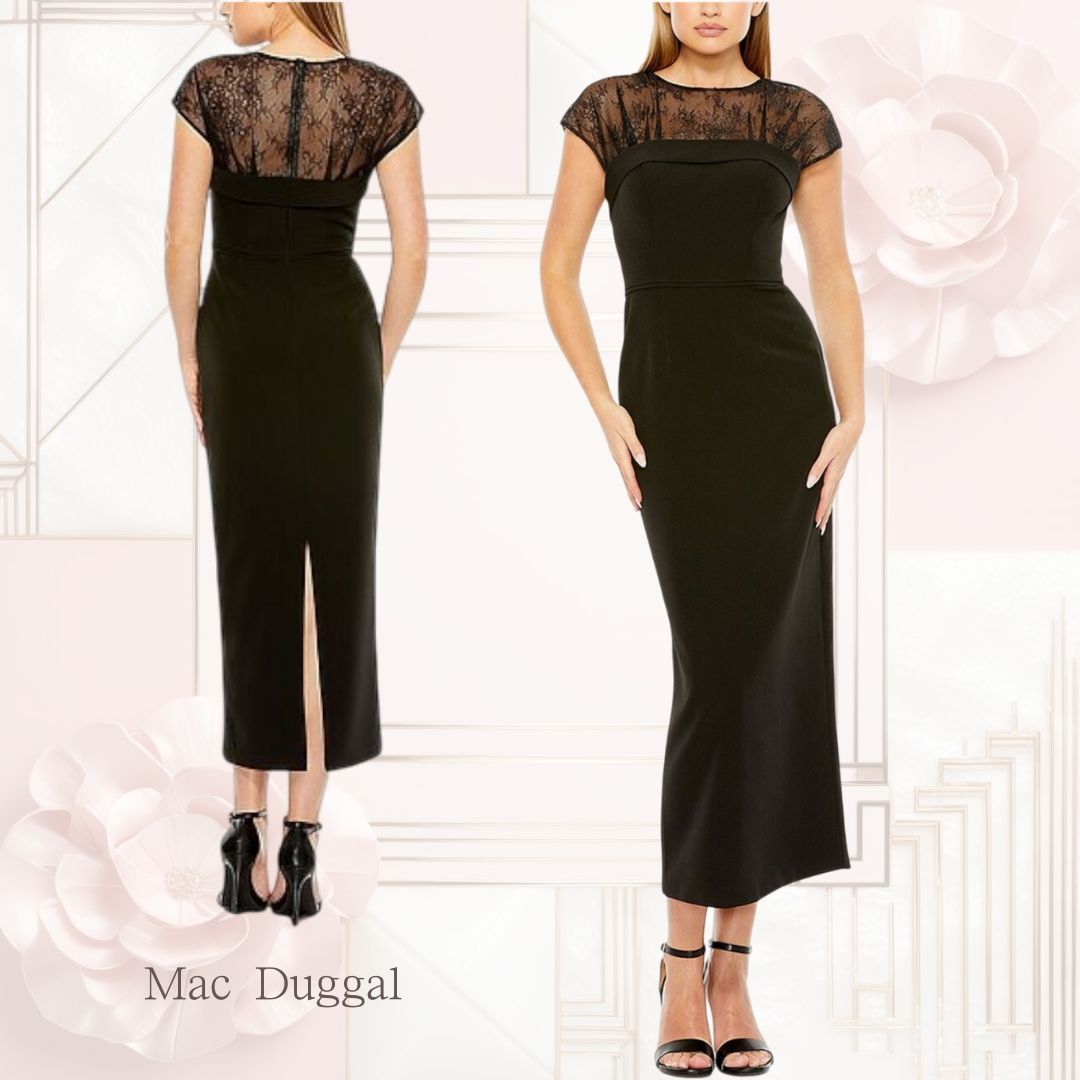 【Mac Duggal 】上品♪エレガントなミディドレス