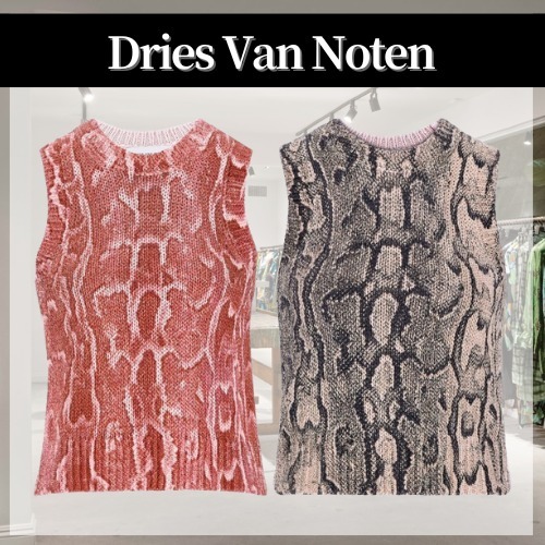 Dries Van Noten◆パイソン ノースリーブ クルーネックセーター