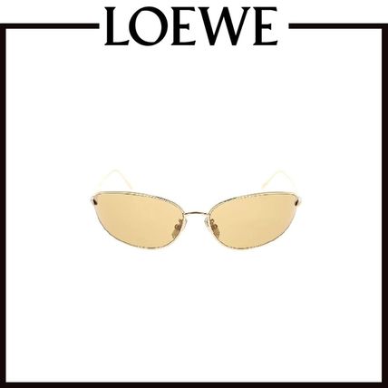 【LOEWE】アナグラム フラットトップ サングラス ホワイト ホワイト（白）系 LOEWE(ロエベ) サングラス(レディース) - 海外