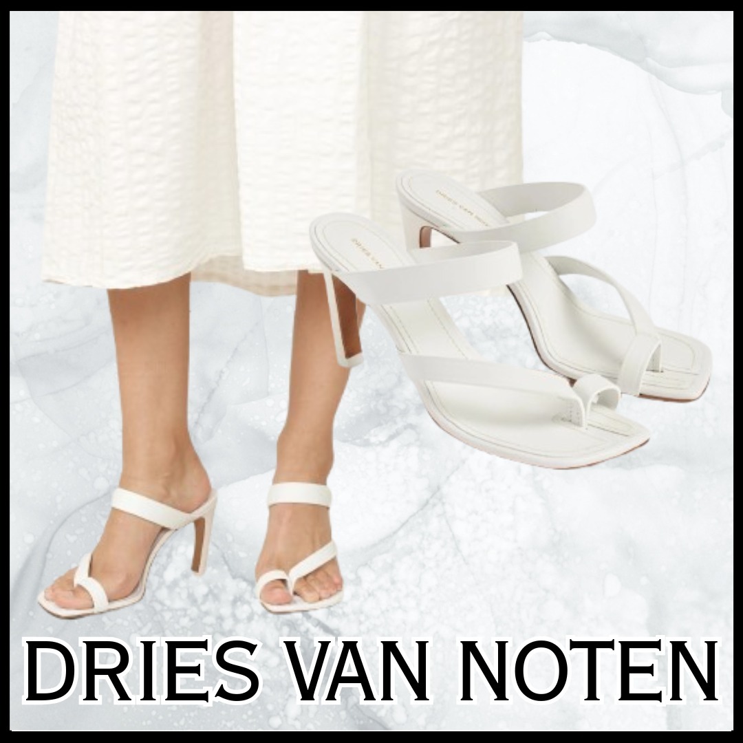 Dries Van Noten★ヒールサンダル ストラップ レザー ラバー