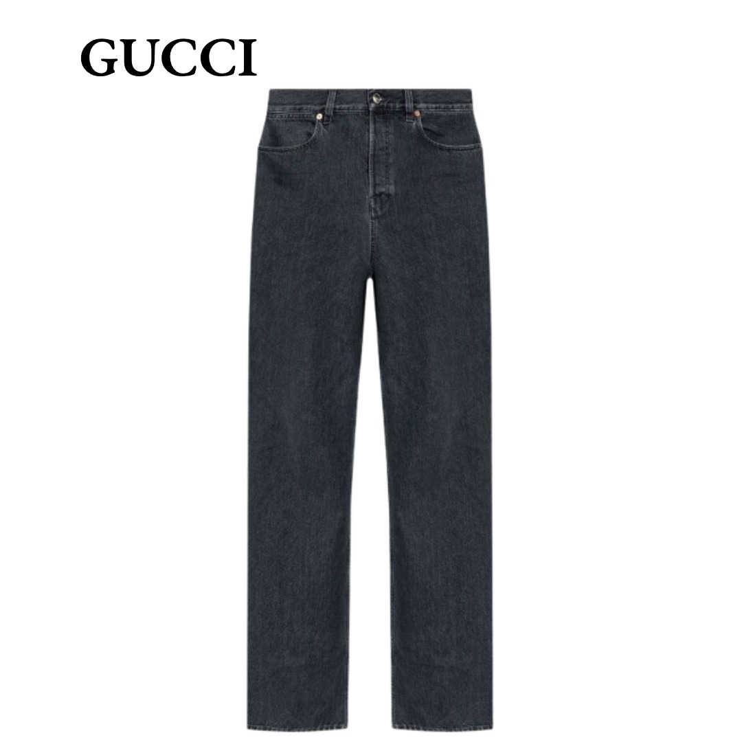 【VIP価格】GUCCI ワイド フィット コットン デニム ジーンズ