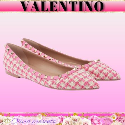 ピンク系 25.5cm VALENTINO(ヴァレンティノ) フラットシューズ
