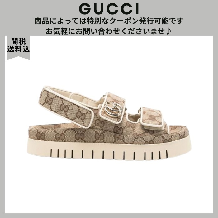 VIP価格.GUCCI ダブルG ウィメンズ サンダル 関税送料込み