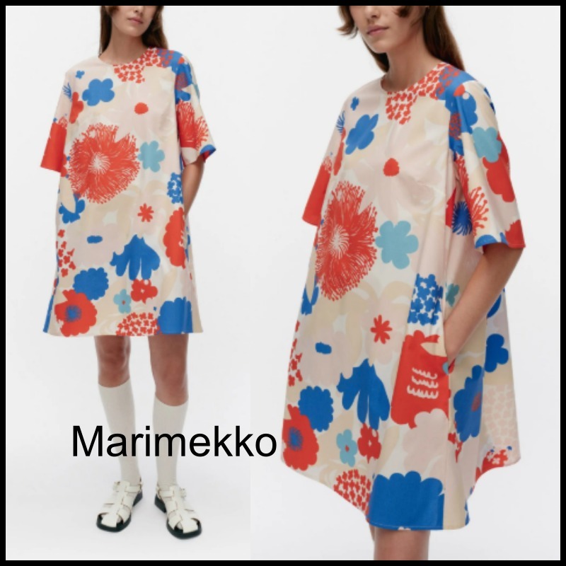 ☆ marimekko ☆ Kukkiva Suvikimppu 135 - 花柄ワンピース
