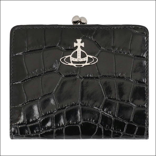 【国内送】Vivienne Westwood★ORB・クロコ調がま口二つ折り財布