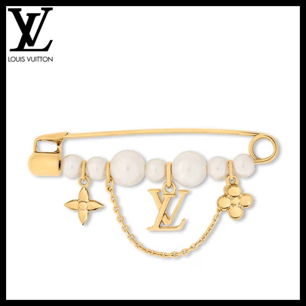 【パールデザインが上品】Louis Vuitton★ブローチ
