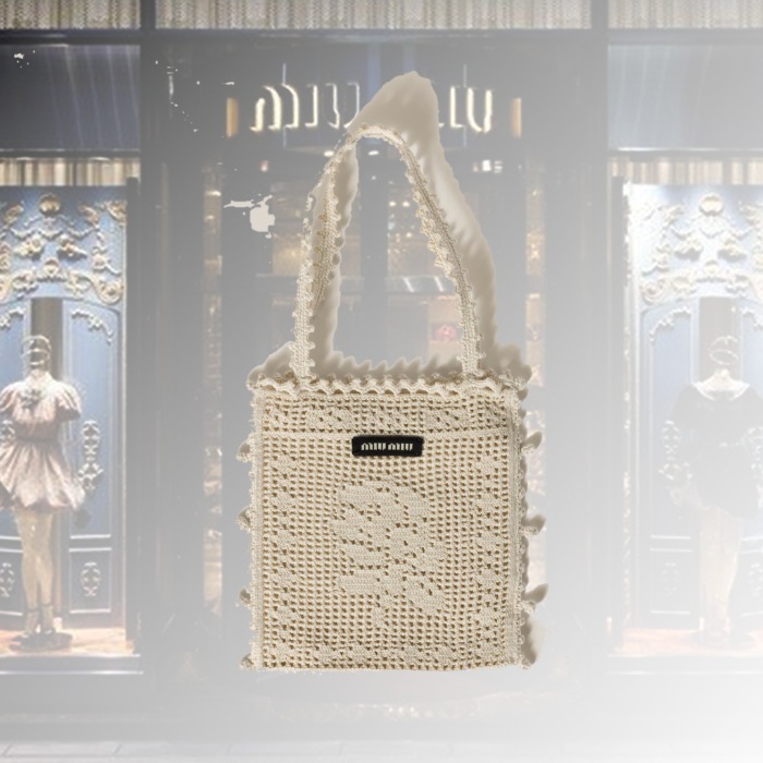【★完売必至★】MIUMIU ☆ コットン クロシェ ハンドバッグ