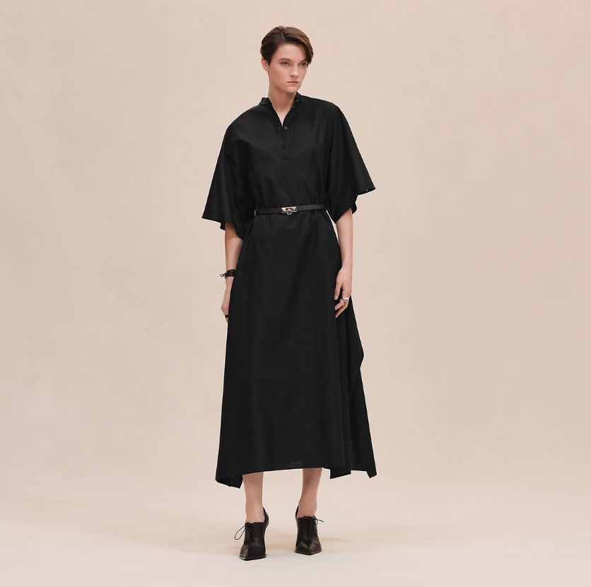 《軽やかに揺れるシルエット》【HERMES】プレーリードレス
