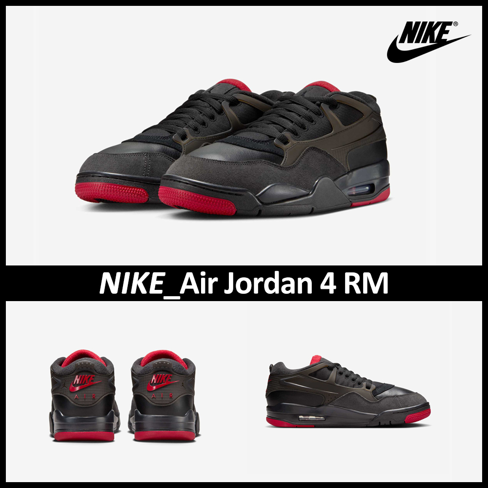 ★NIKE★エア ジョーダン 4 RM Black Anthracite Varsity Red