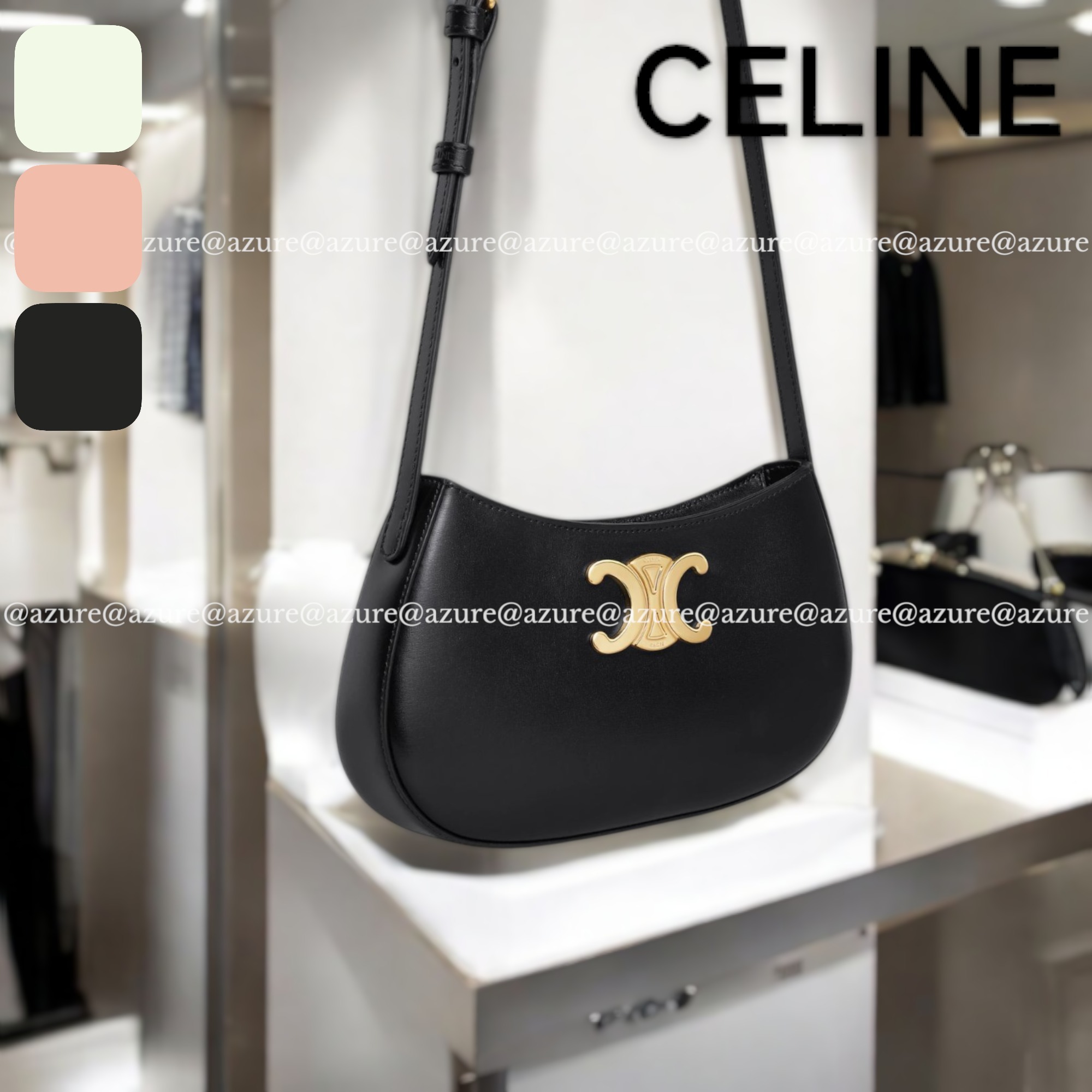 直営ショッパー付♪CELINE ミディアム ティリー カーフスキン