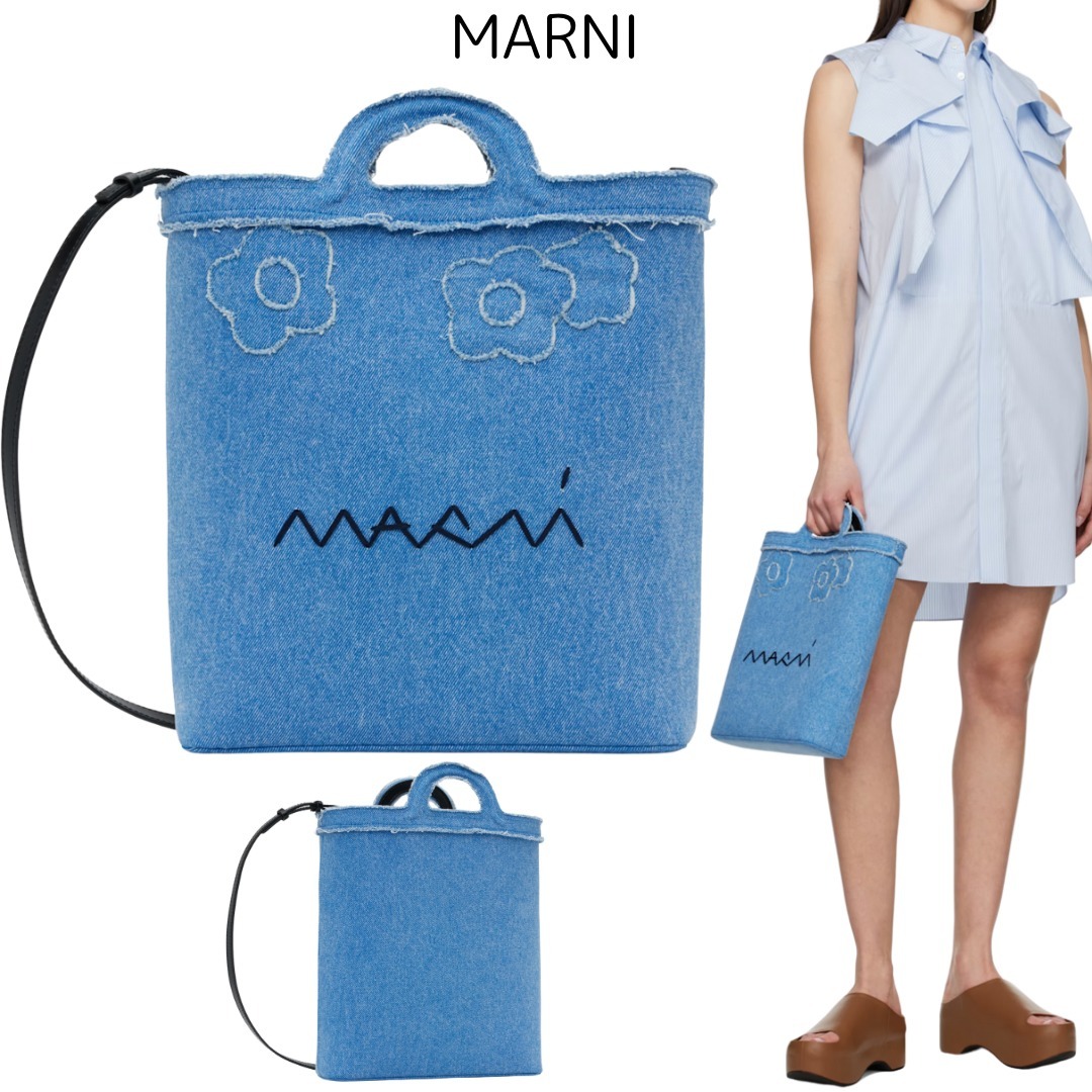 関税負担無し＜MARNI＞Tropicalia クロスボディバッグ ブルー