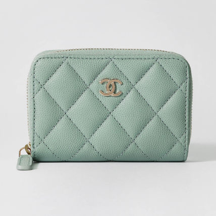 希少色○CHANEL ジップコインパース ココマーク レザー ライト