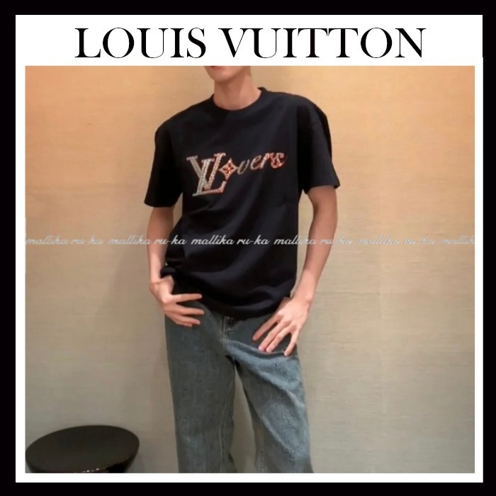 ビーズ刺繍☆【LOUIS VUITTON】シグネチャーTシャツ