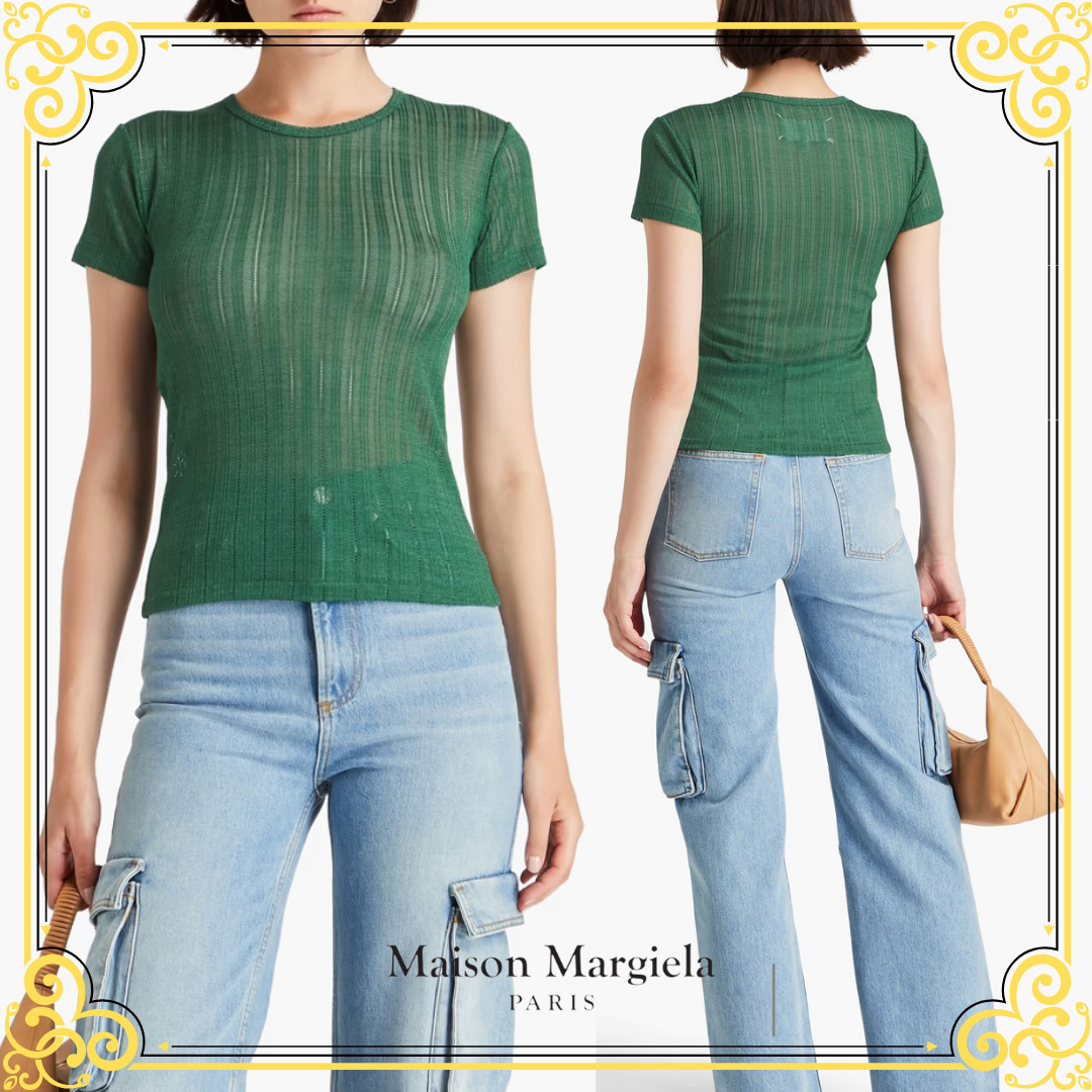 Maison Margiela かぎ針編みニットtシャツ