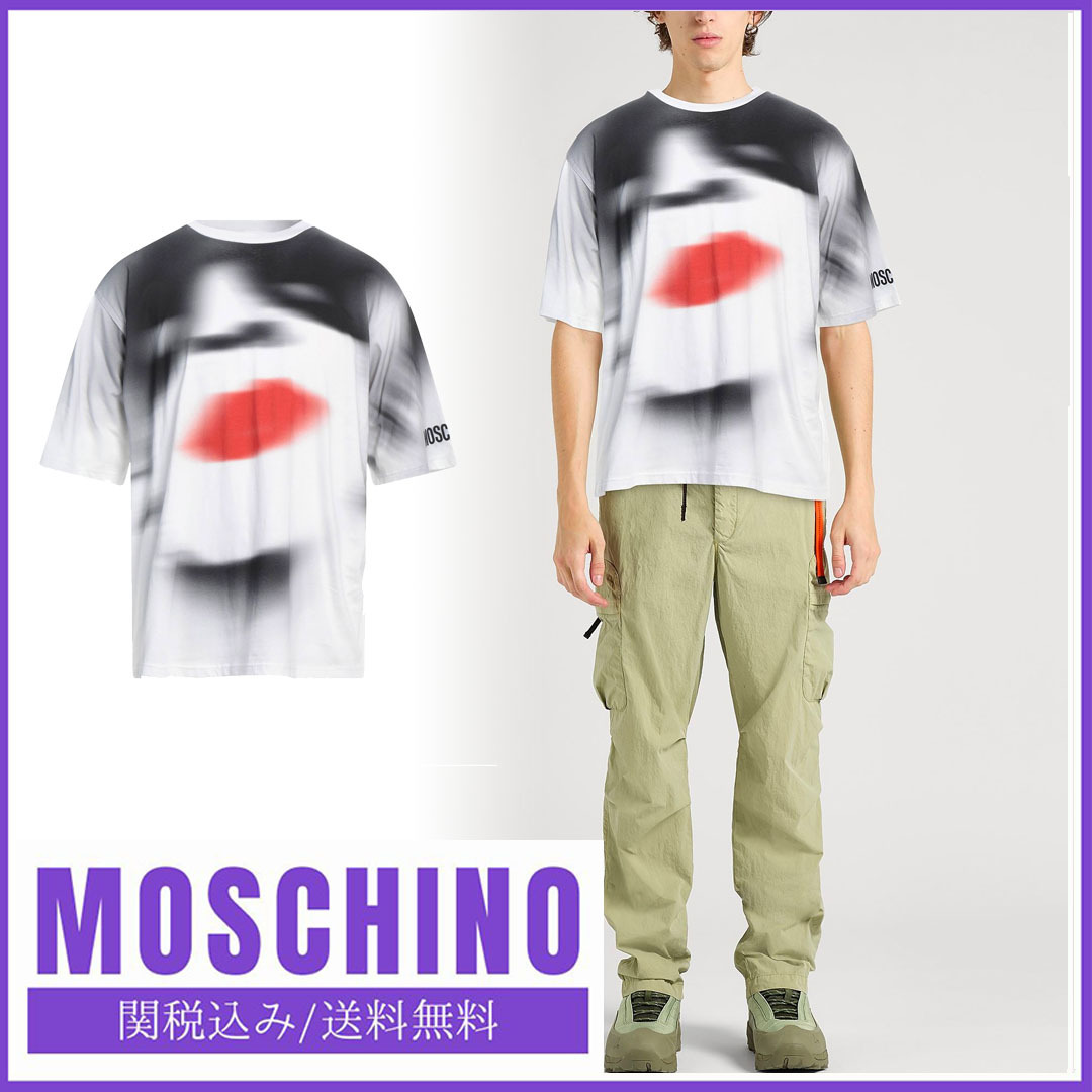 Tシャツ【MOSCHINO】関税込み送料無料 絞り染め コットン 柄入り