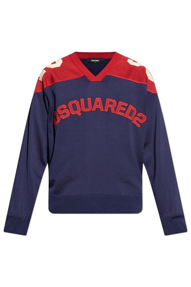 Dsquared2 ロコ刺繍Vネックスウェットシャツ 【関税込】