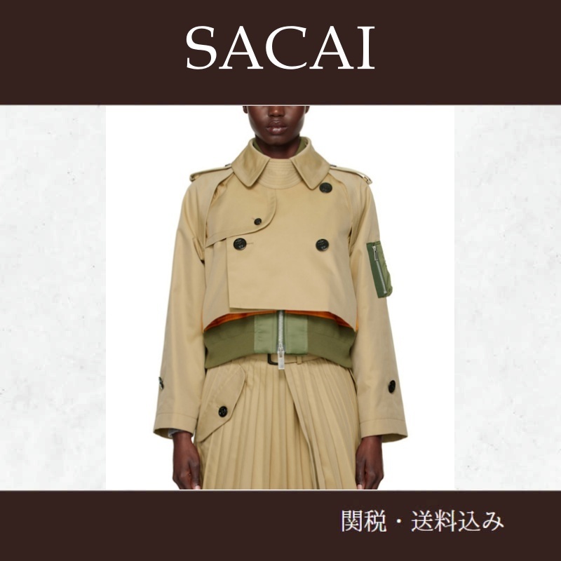 sacaiサカイ★ Cotton Gabardine x Nylon Twill ブルゾン