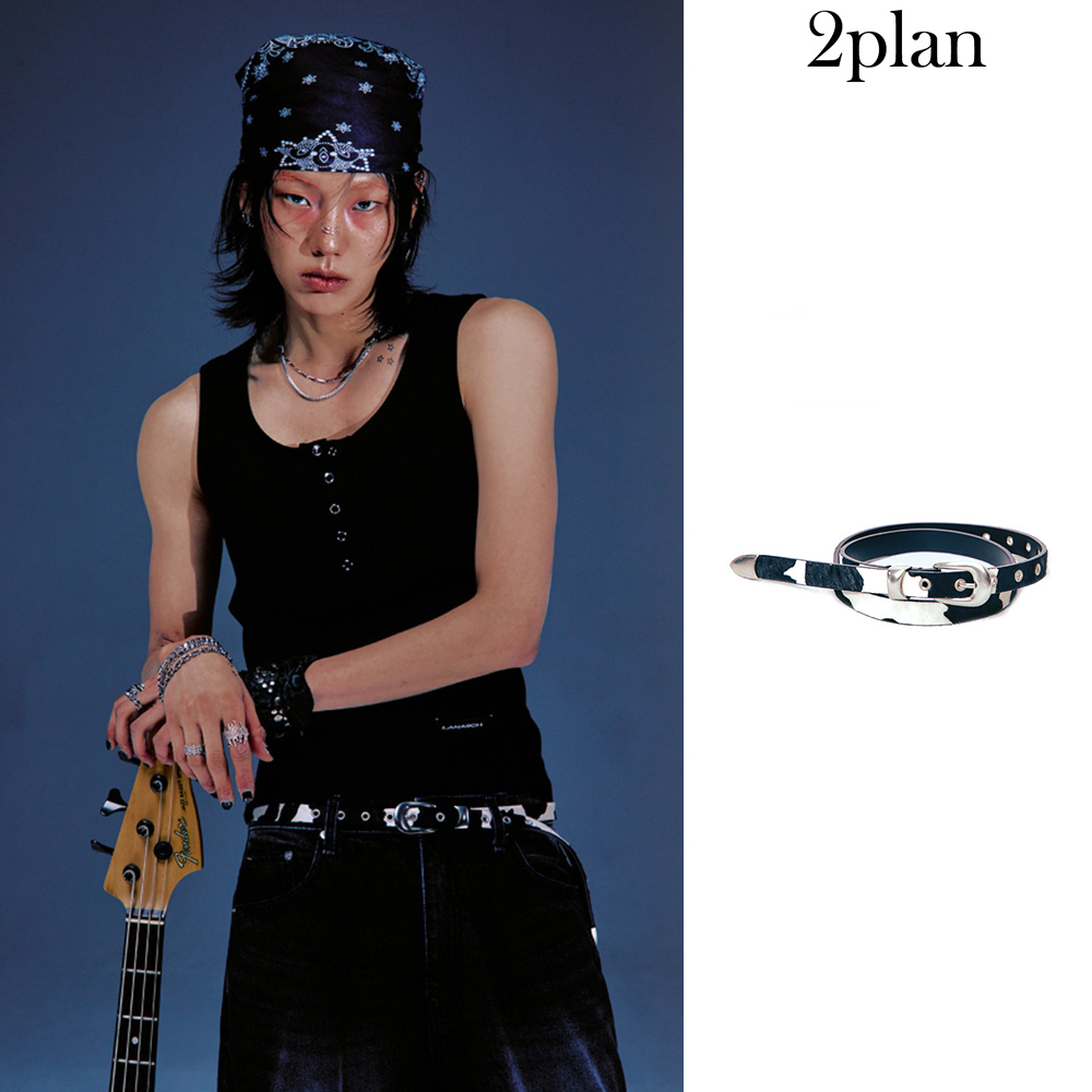 【2plan】25SS★ [LAN ARCHIVE] Cow Skin Western Leather Belt
