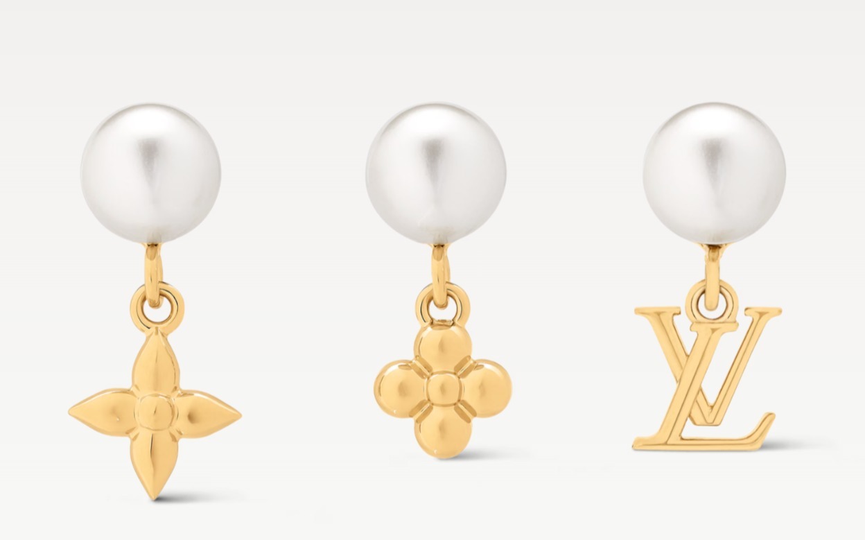 国内発送 LOUIS VUITTON ピアス 3点セット パールリバー