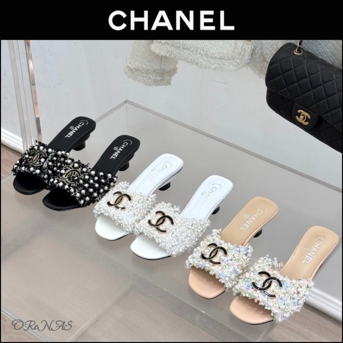 【パールが可愛い♡】CHANEL サンダル