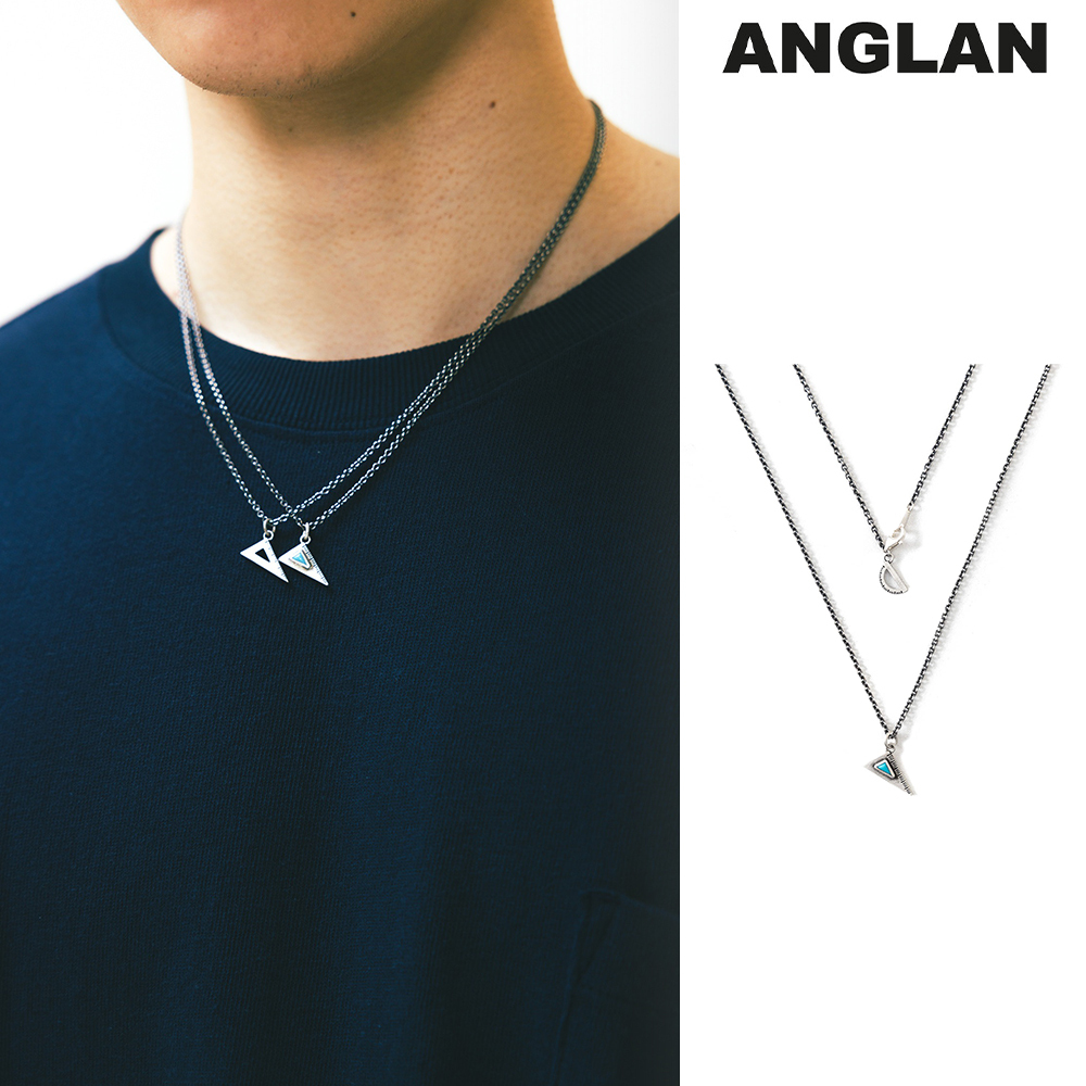 【AG X JOSILVER】Triangle Ruler Necklace - Turquoise