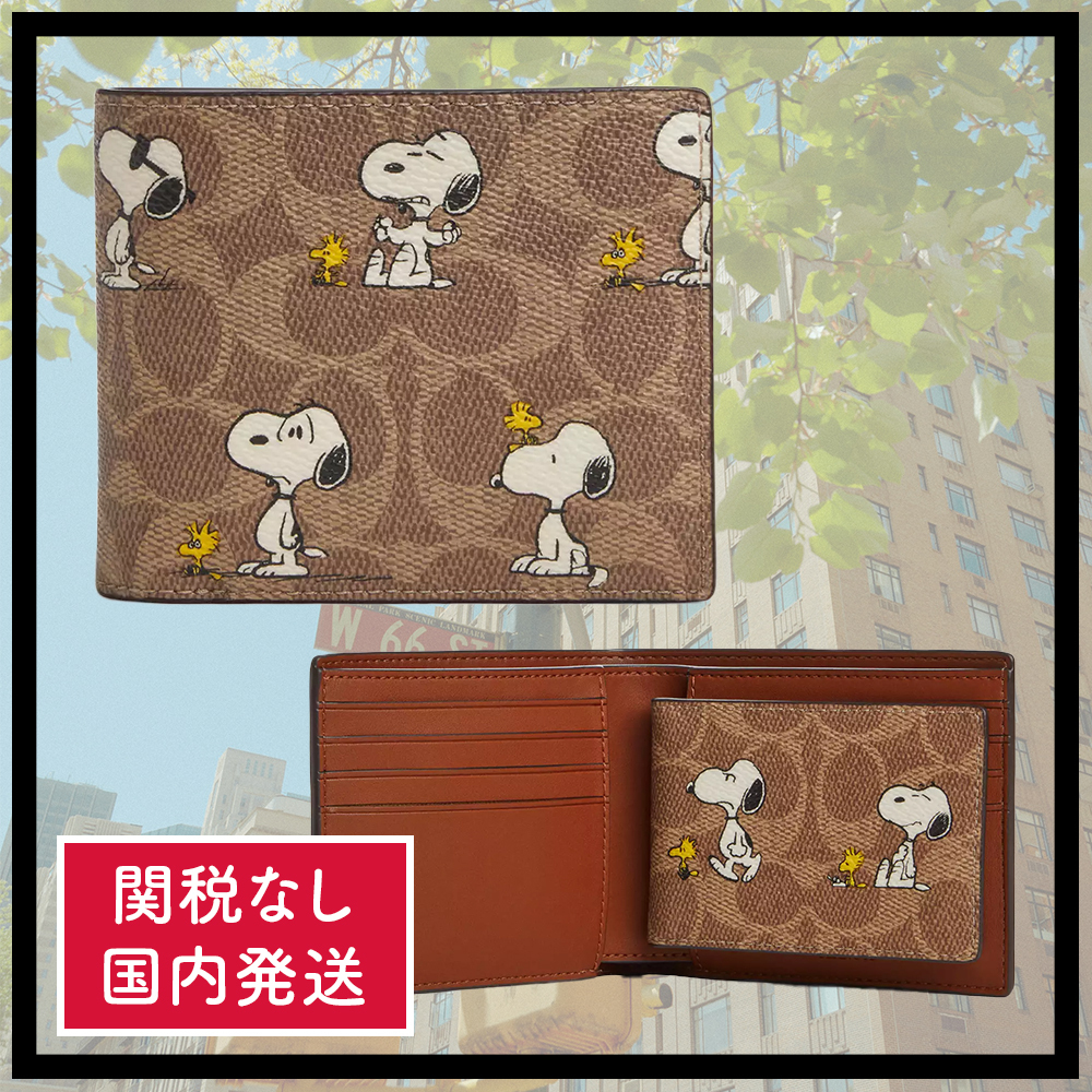 【COACH】X PEANUTS 3-IN-1ウォレットシグネチャー キャンバス