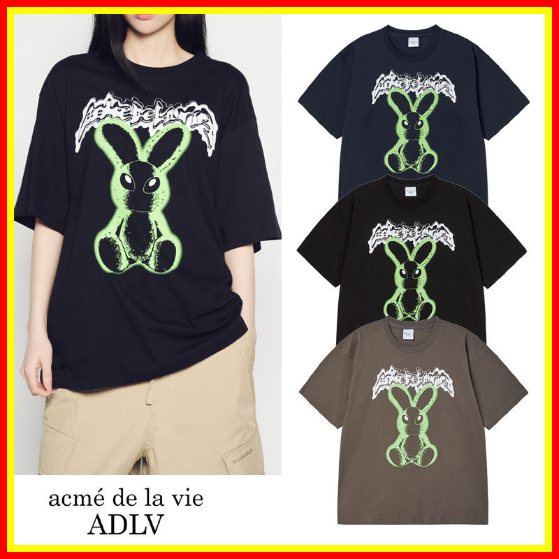 [ADLV] NEON ALIEN RABBIT SHORT SLEEVE T-SHIRT /追跡付