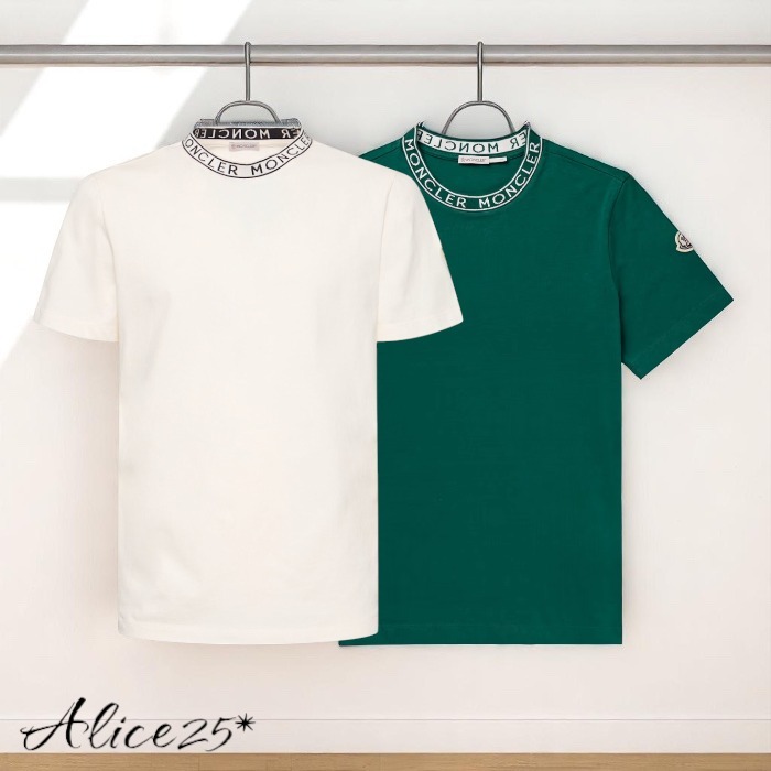 完売前に☆ [MONCLER] ロゴ トリム付き コットン Tシャツ 2色