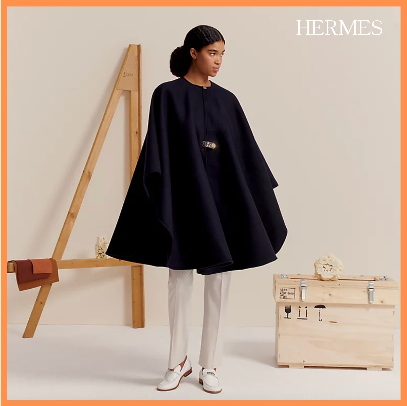 【希少商品】HERMES レディース ケープ リバーシブル