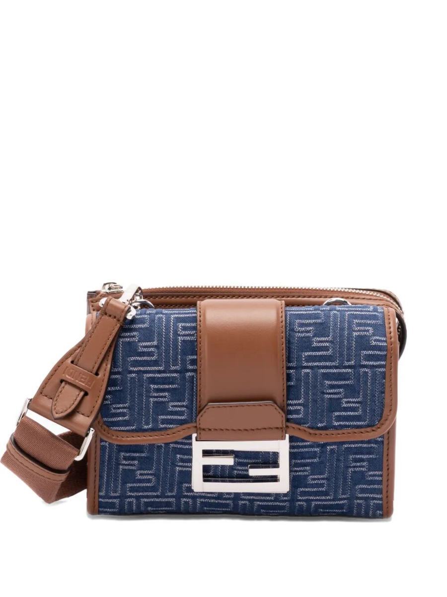 【関税＆送料込み】Fendi Denim-Effect Ff Jacquard And Leath