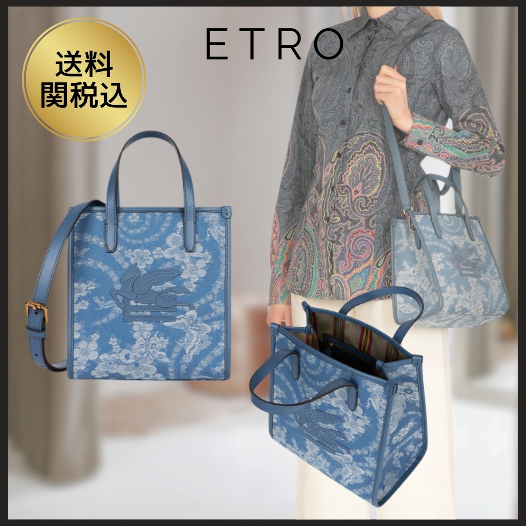【ETRO】フローラルデニム トートバッグ スモール/関税込
