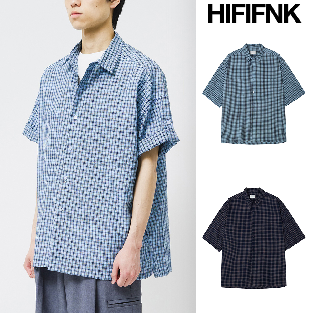【HI FI FNK】Bring Roll Up Checked Shirt