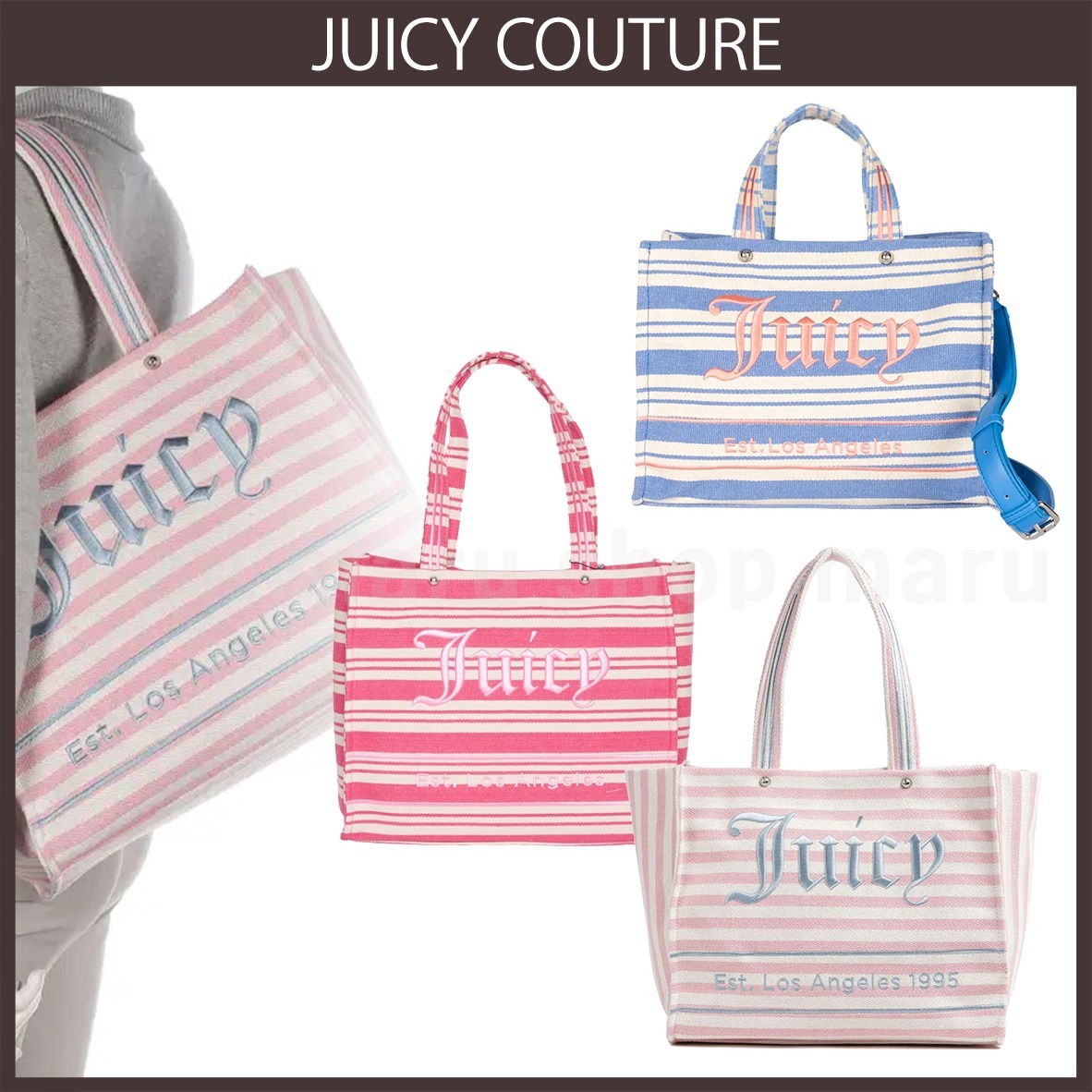 Juicy Couture◆アイリスビーチトートバッグ コットン◆3色