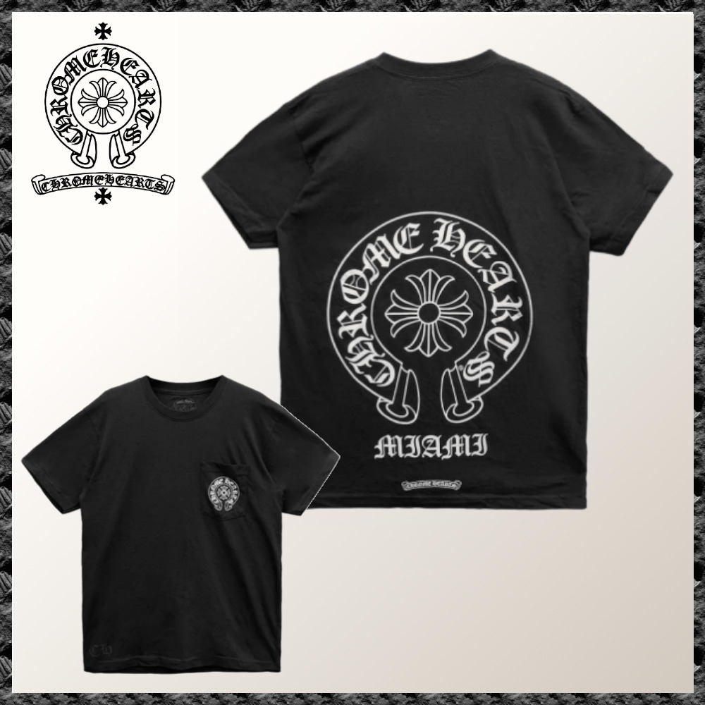 CHROME HEARTS◆ホールスシュー Tシャツ ブラック マイアミ限定